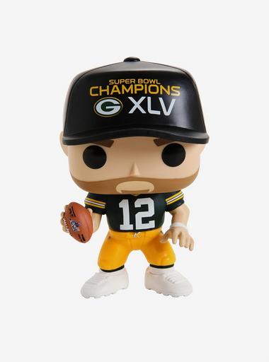 Aaron Rodgers Green Bay Packers Funko Pop! Super Bowl XLV Champions NFL 100  Figurine