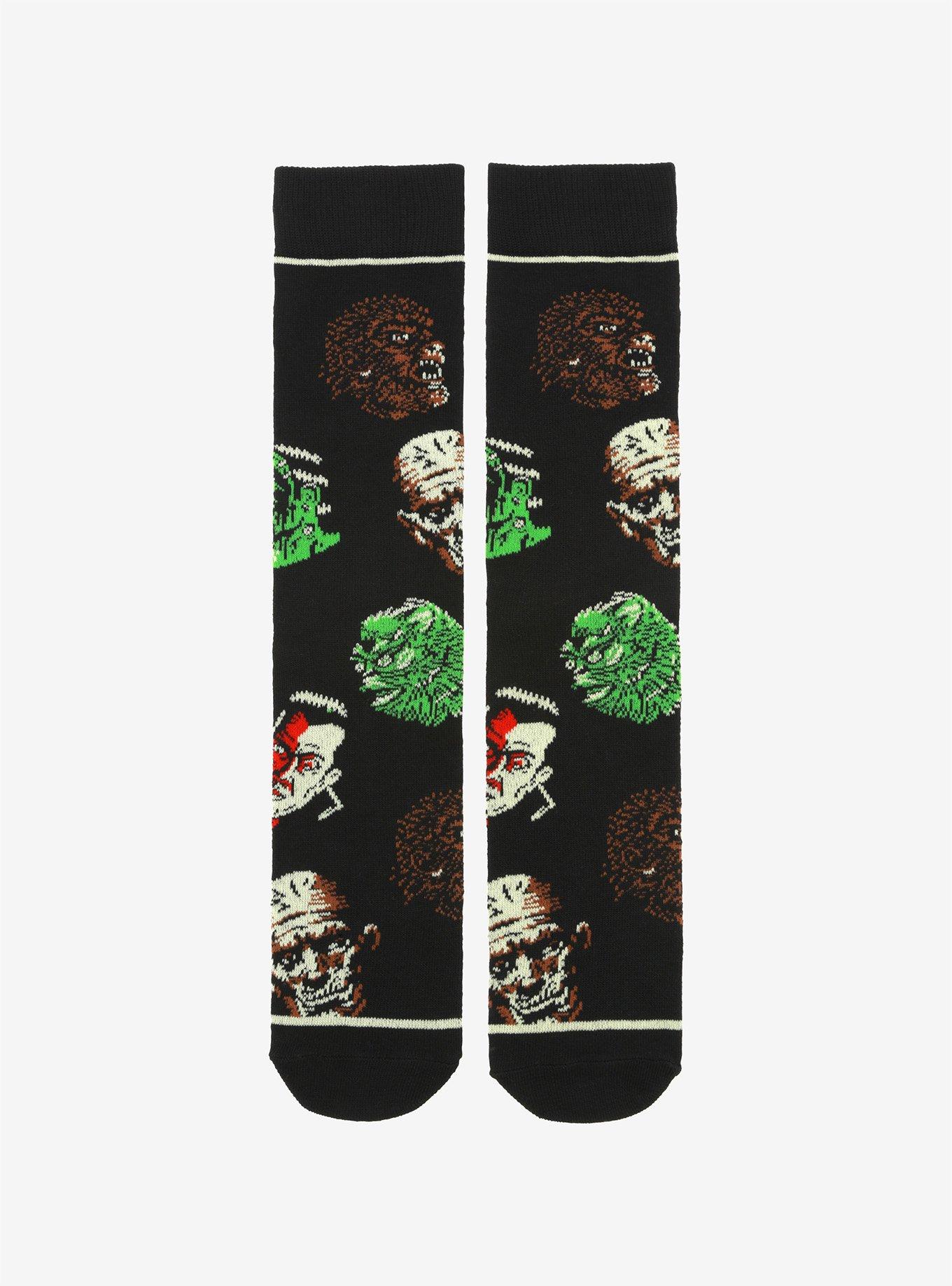 Universal Monsters Faces Crew Socks | Hot Topic