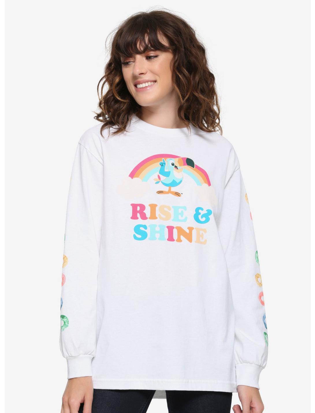 Kellogg's Froot Loops Rise & Shine Women's Long Sleeve T-Shirt - BoxLunch Exclusive, WHITE, hi-res