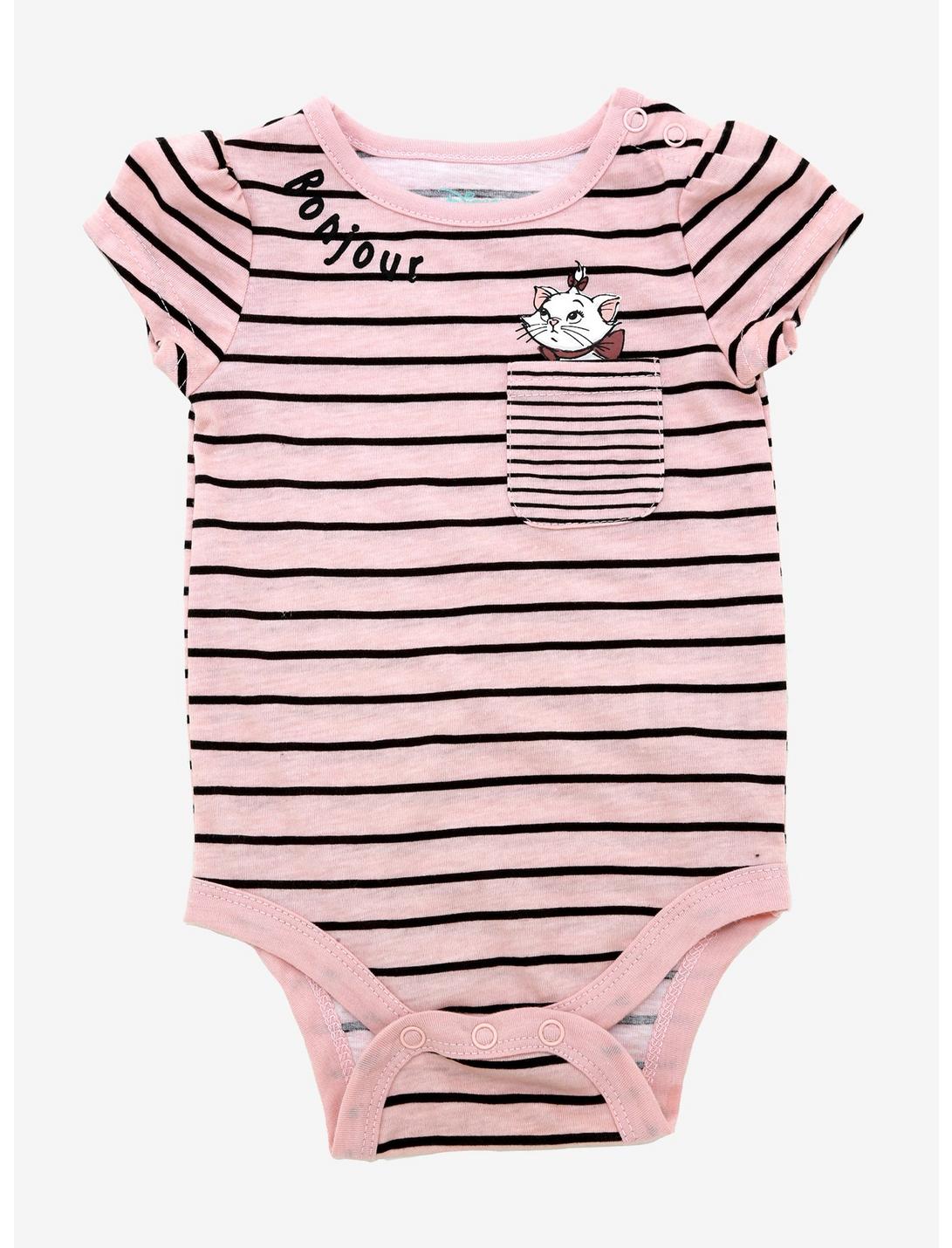Disney The Aristocats Pink Striped Infant Bodysuit - BoxLunch Exclusive, PINK, hi-res