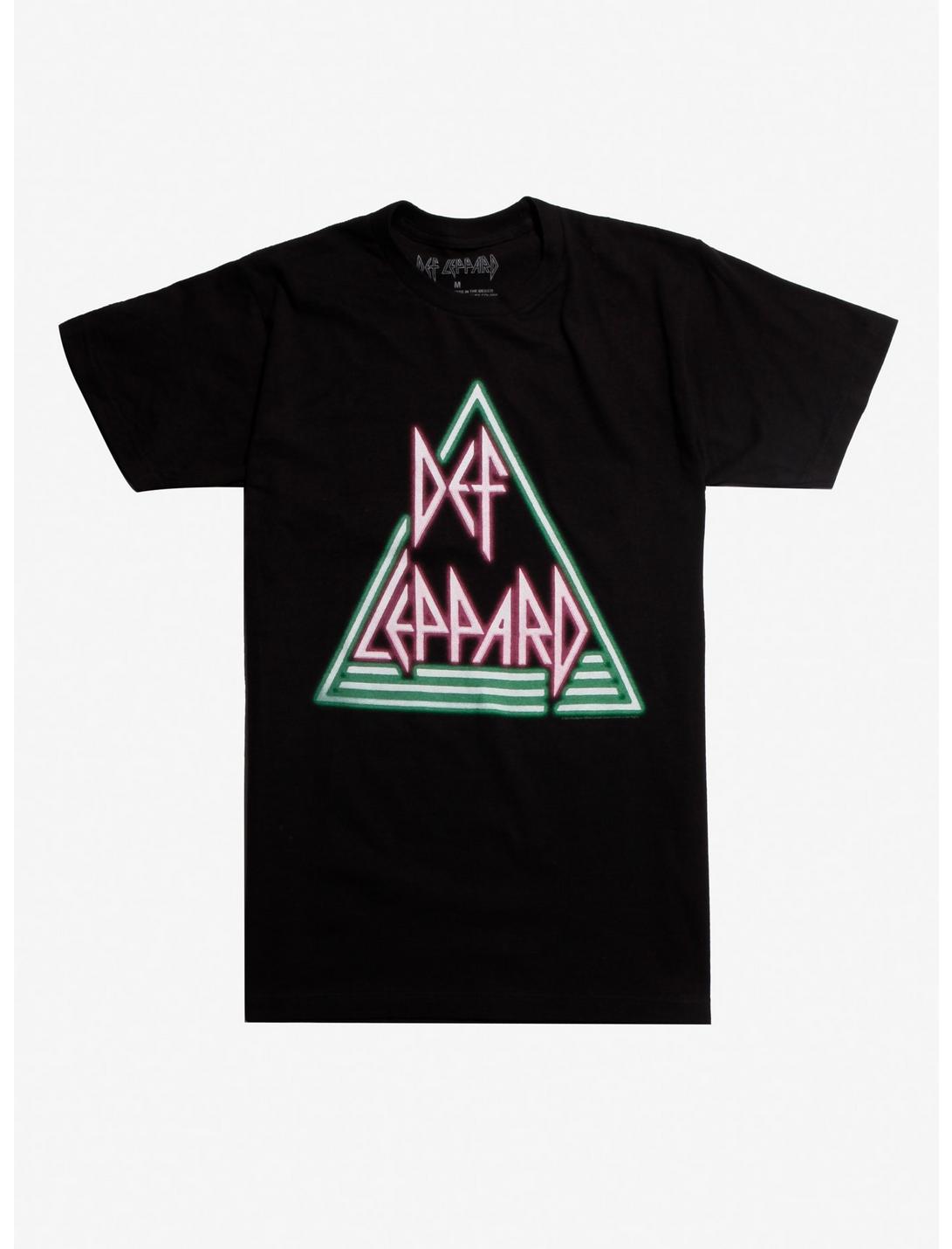 Def Leppard Neon Logo T-Shirt, BLACK, hi-res