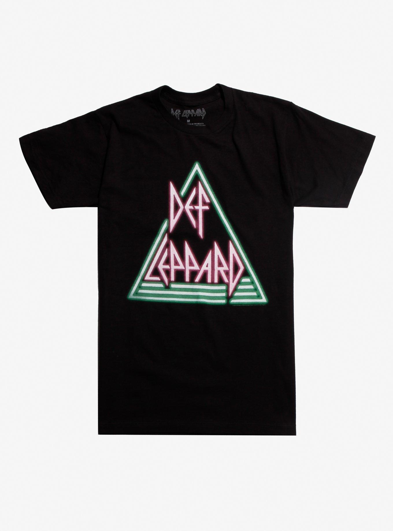 Def Leppard Neon Logo T-Shirt, BLACK, hi-res