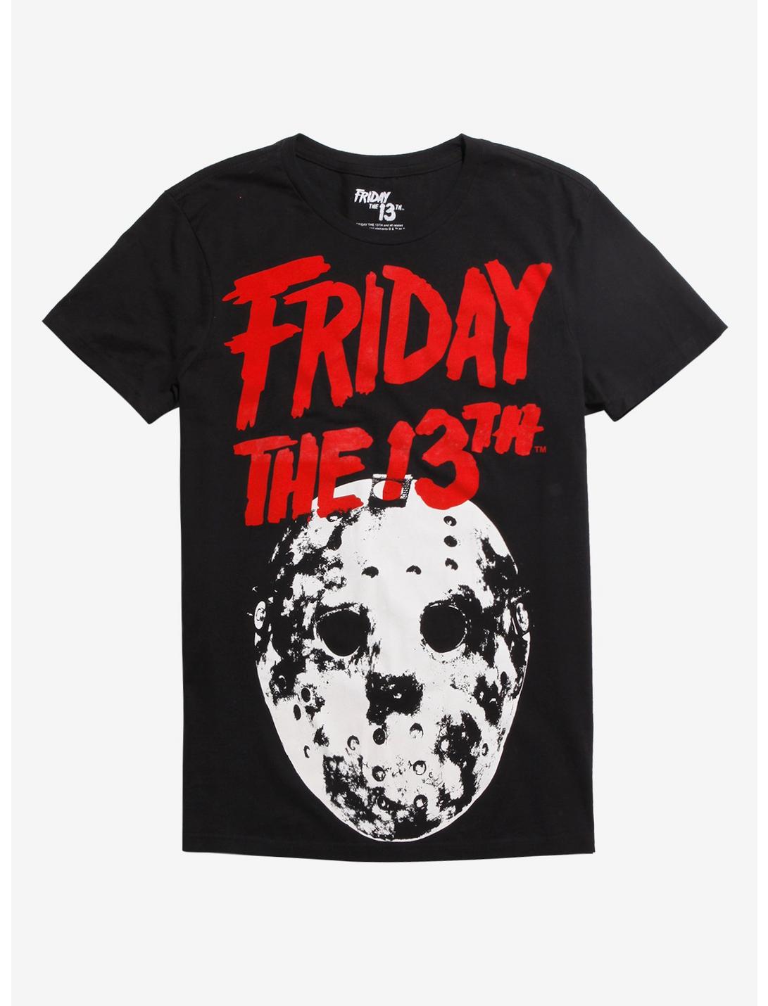 Friday The 13th Red Logo T-Shirt, RED, hi-res