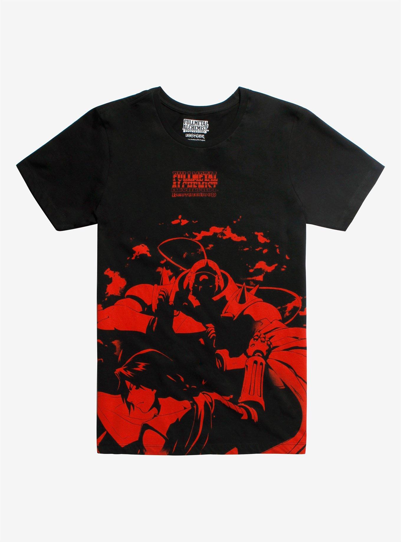 Fullmetal Alchemist: Brotherhood Red & Black T-Shirt, RED, hi-res