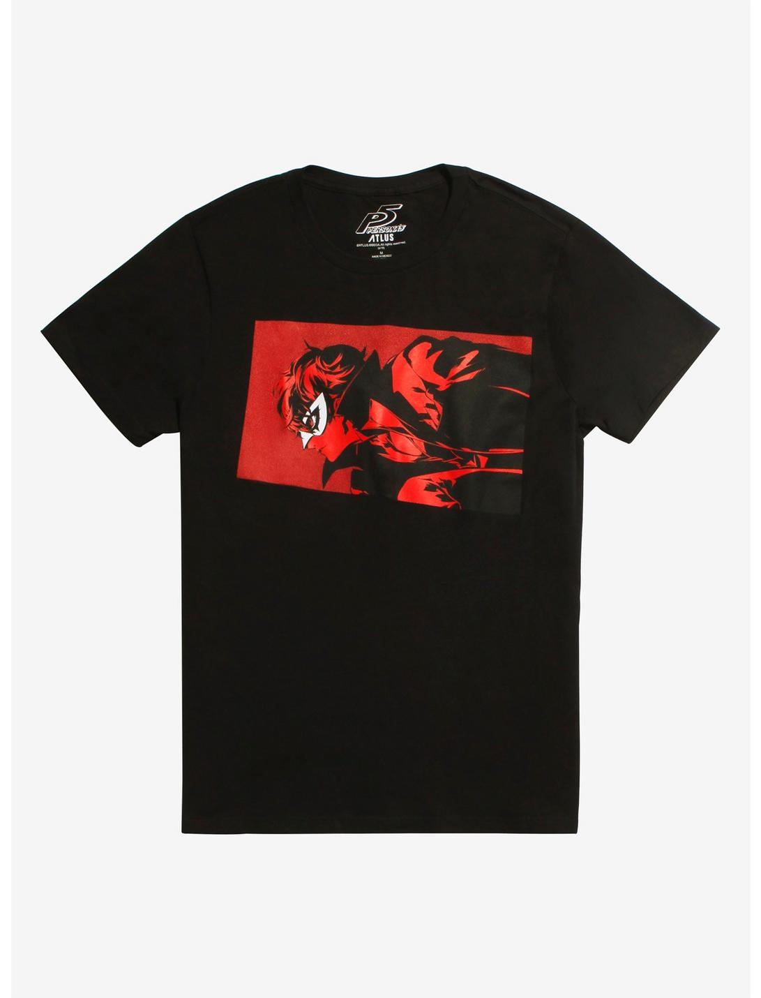 Persona 5 Joker Red & White T-Shirt, RED, hi-res