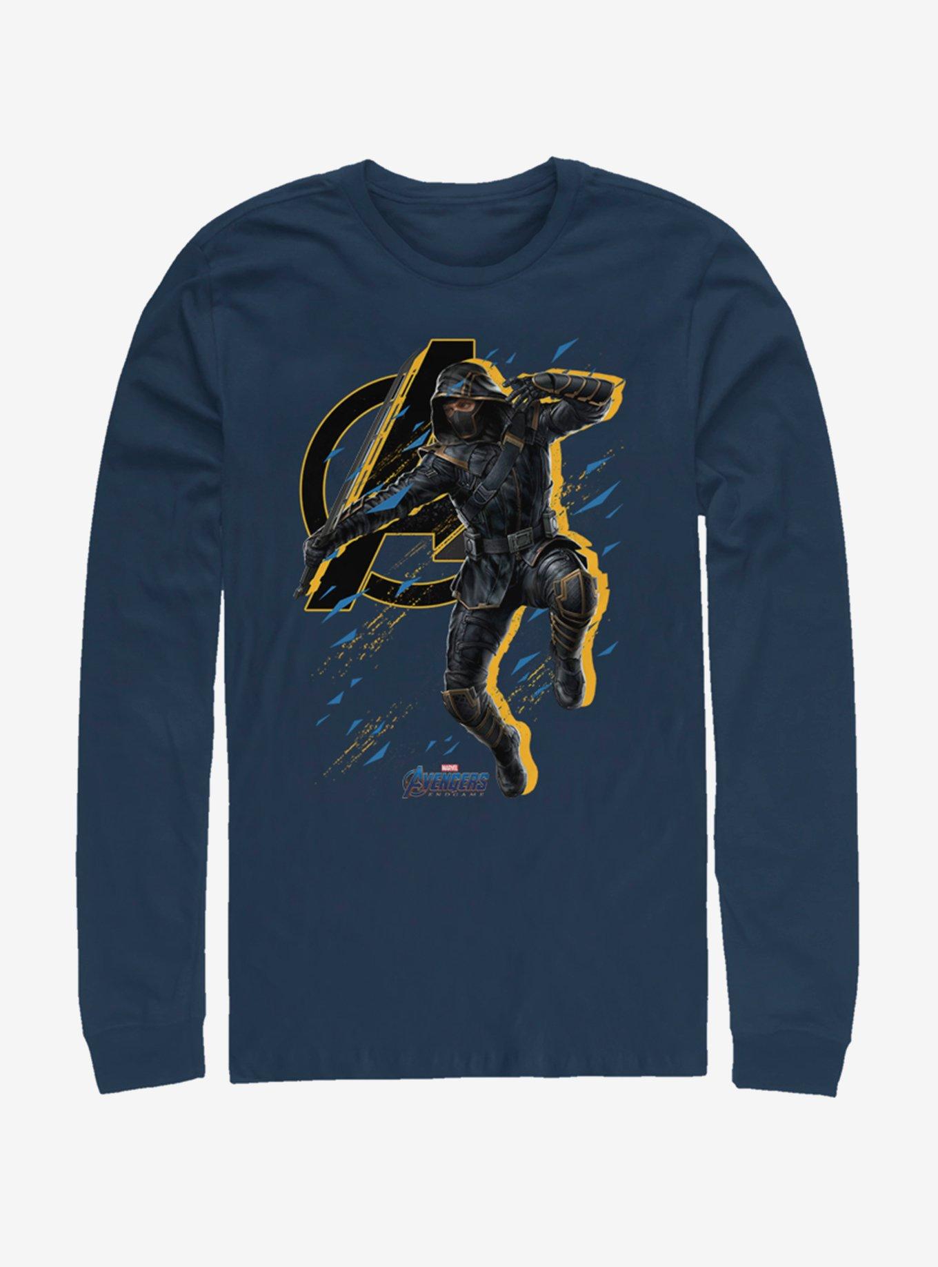 Marvel Avengers: Endgame Ronin Splatter Navy Blue Long-Sleeve T-Shirt, NAVY, hi-res