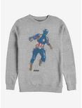 Marvel Avengers: Endgame Captain America Paint Heathered Sweatshirt, ATH HTR, hi-res