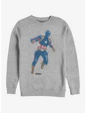 Marvel Avengers: Endgame Captain America Paint Heathered Sweatshirt, , hi-res
