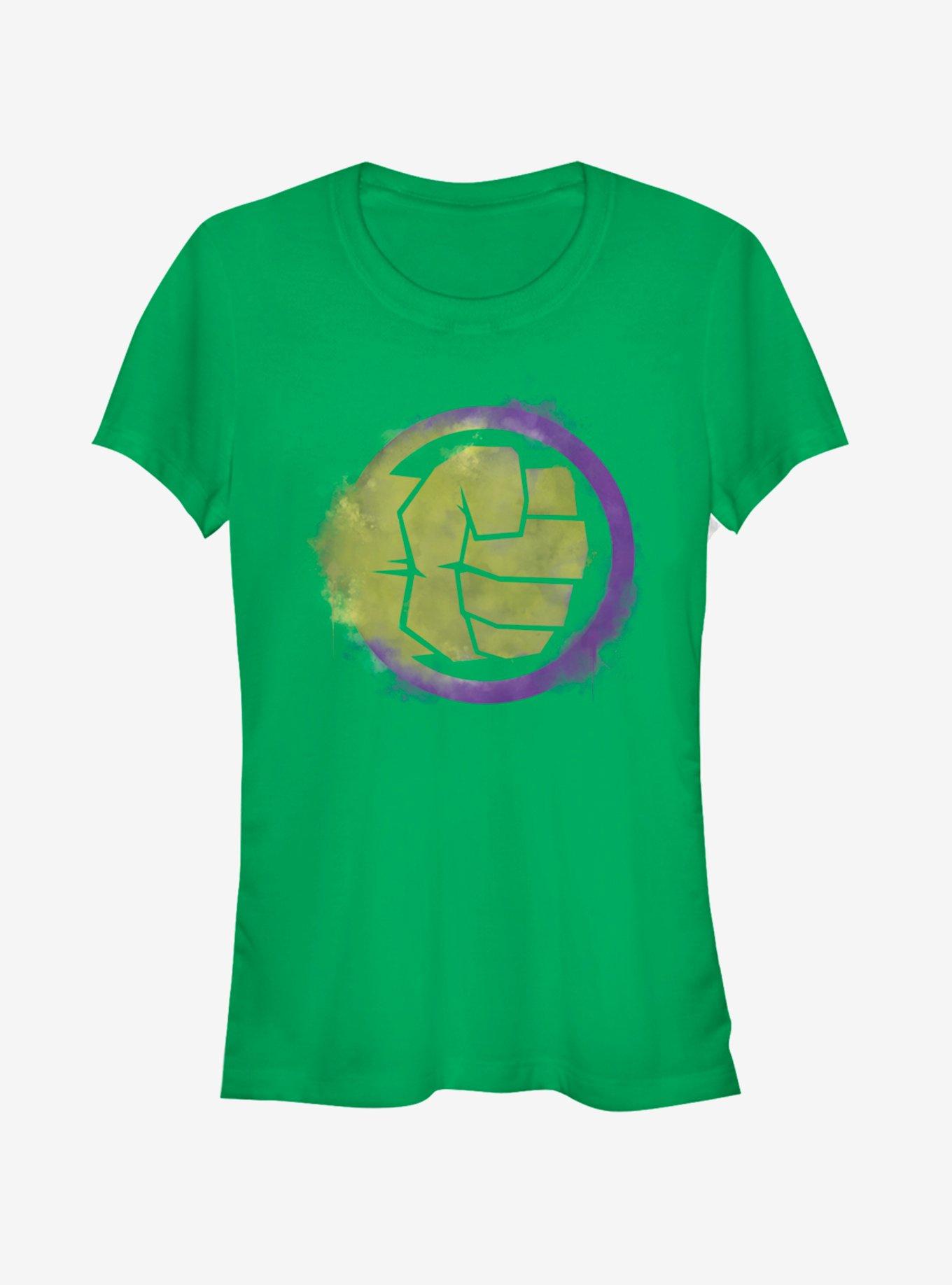 Marvel Avengers: Endgame Hulk Spray Logo Girls Kelly Green T-Shirt, , hi-res