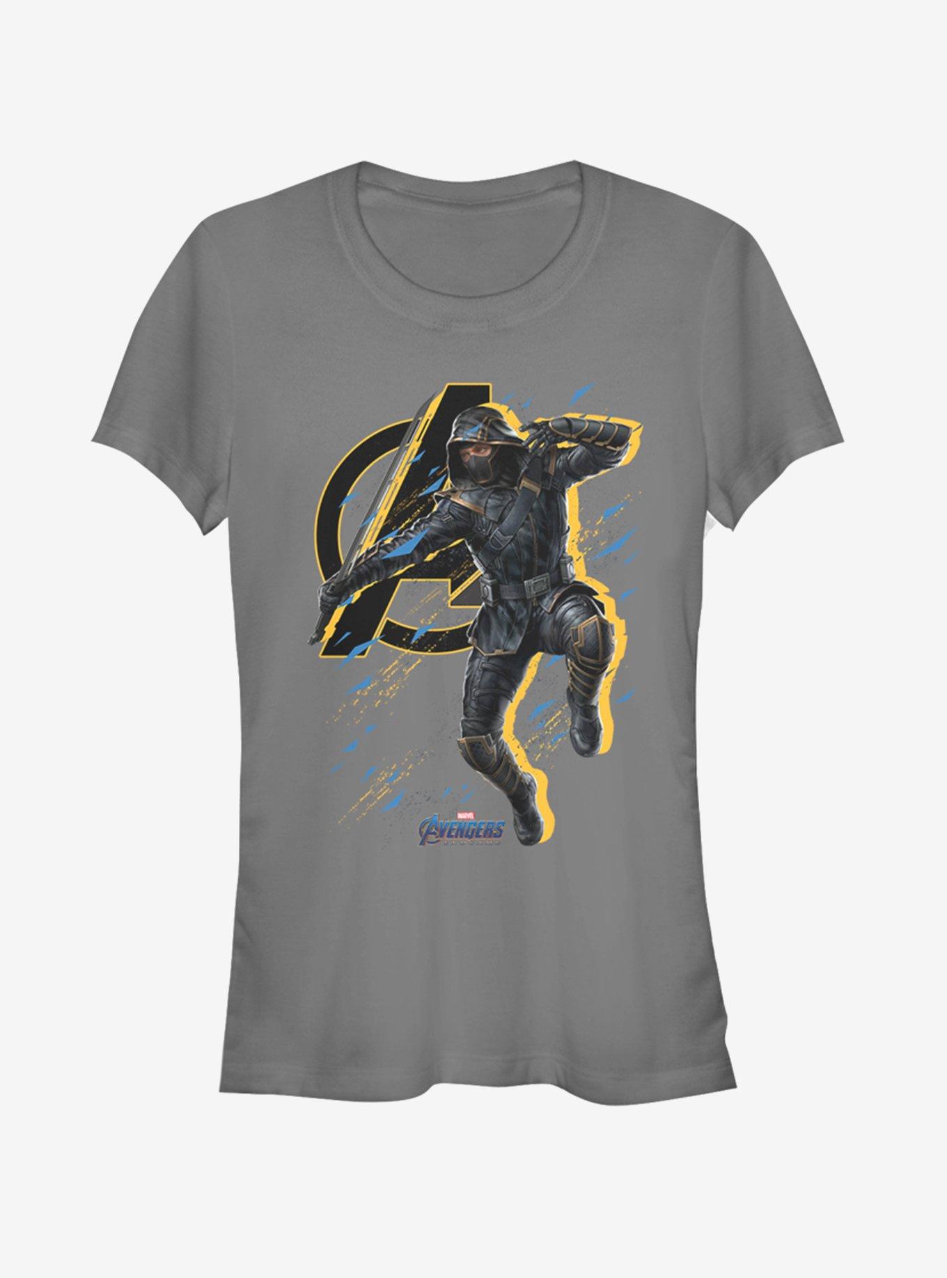 Marvel Avengers: Endgame Ronin Splatter Girls Charcoal Grey T-Shirt, CHARCOAL, hi-res