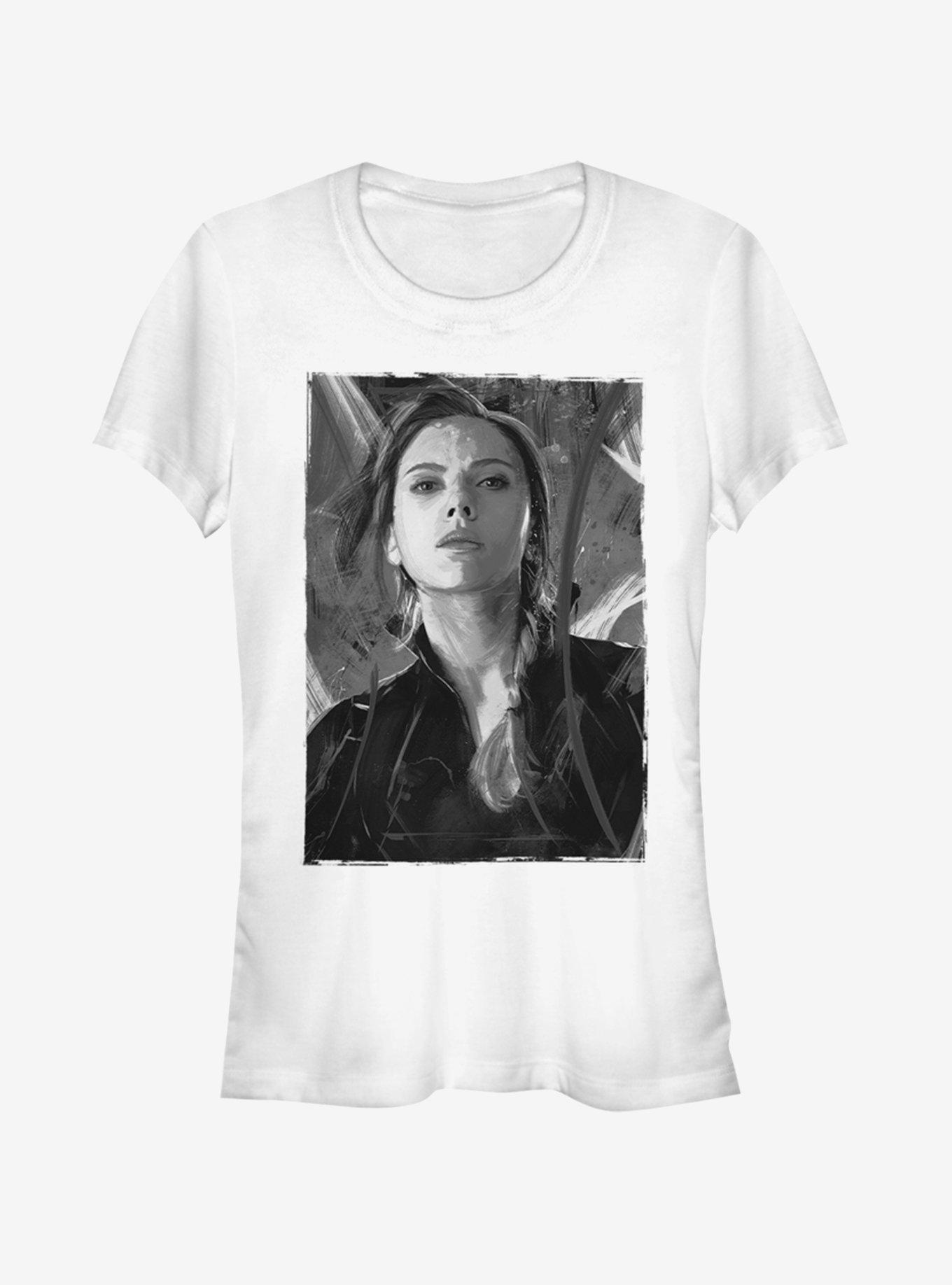 Marvel Avengers: Endgame Black Widow Darken Girls White T-Shirt, , hi-res