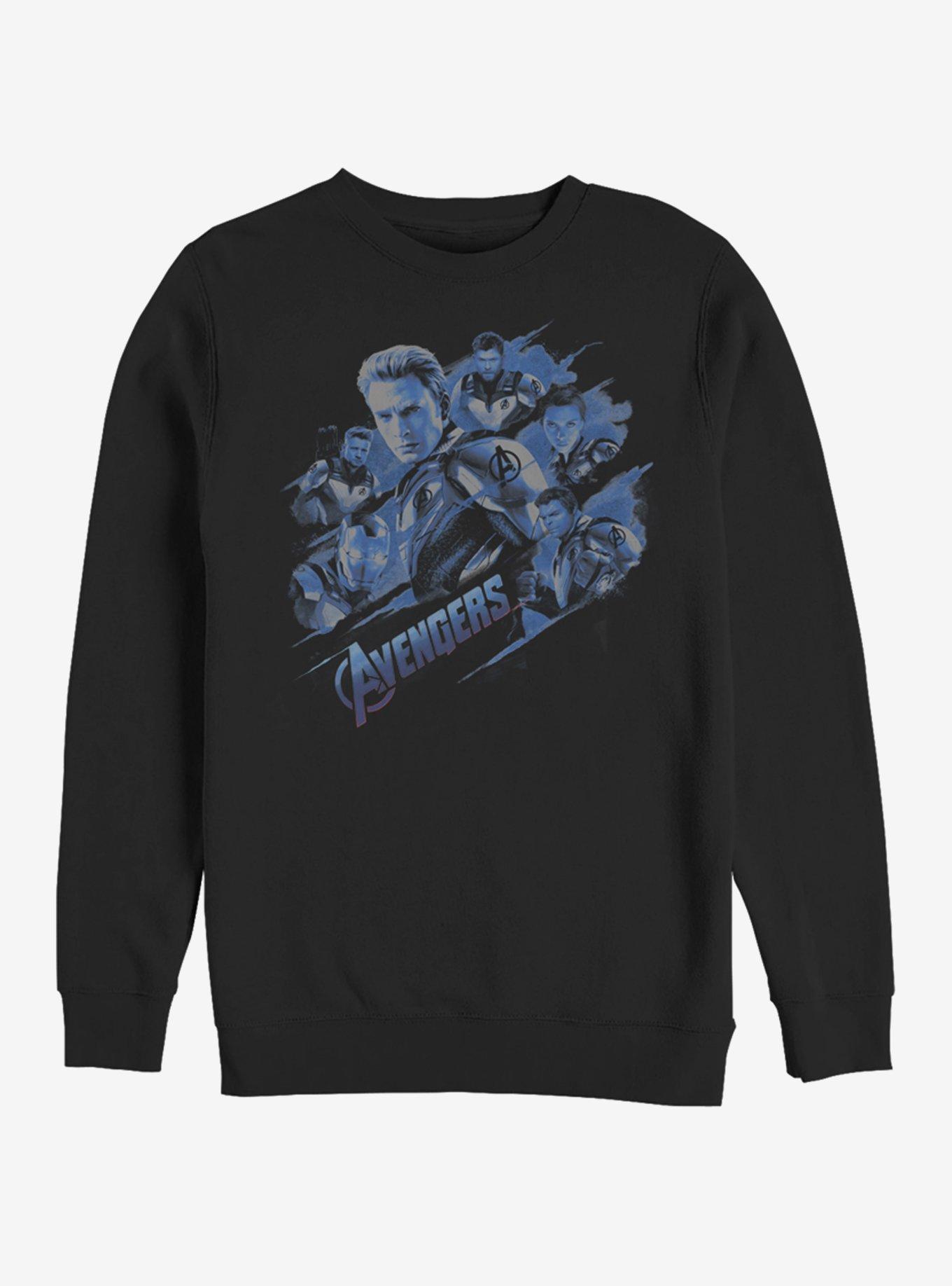 Marvel Avengers: Endgame Captain America Blue Shot Sweatshirt, BLACK, hi-res