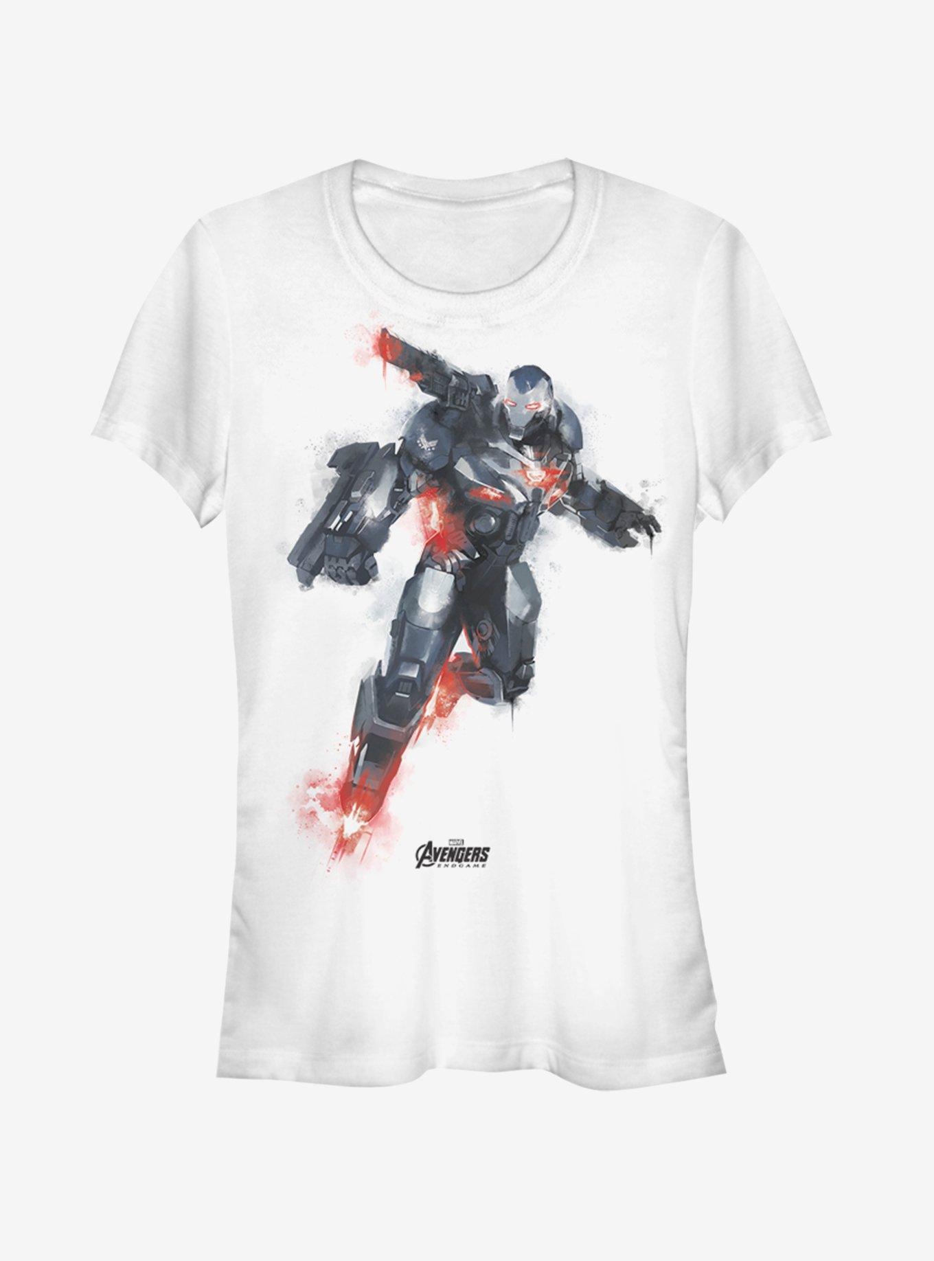 Marvel Avengers: Endgame War Machine Paint Girls White T-Shirt, WHITE, hi-res