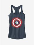 Marvel Avengers: Endgame Captain America Spray Logo Girls Indigo Tank Top, INDIGO, hi-res