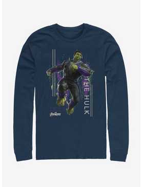 Marvel Avengers: Endgame Hulk Motion Navy Blue Long-Sleeve T-Shirt, , hi-res