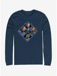Marvel Avengers: Endgame Square Box Navy Blue Long-Sleeve T-Shirt, NAVY, hi-res