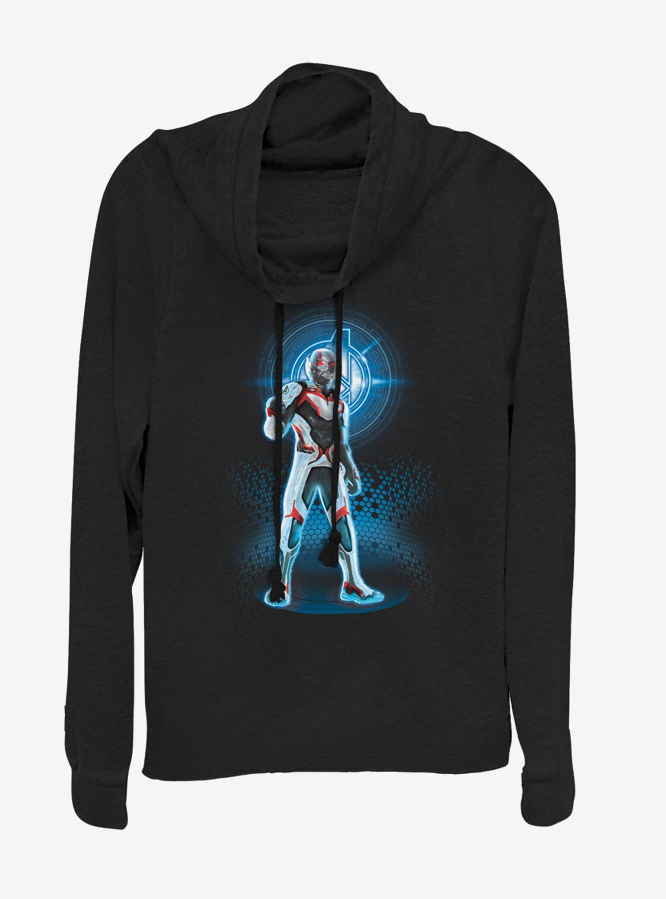 Marvel Avengers: Endgame Avenger Ant-Man Cowlneck Long-Sleeve Girls Top, BLACK, hi-res