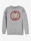 Marvel Avengers: Endgame Iron Man Spray Logo Heathered Sweatshirt, ATH HTR, hi-res