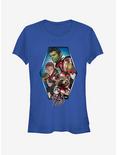Marvel Avengers: Endgame Hexagon Avenged Girls Royal Blue T-Shirt, ROYAL, hi-res