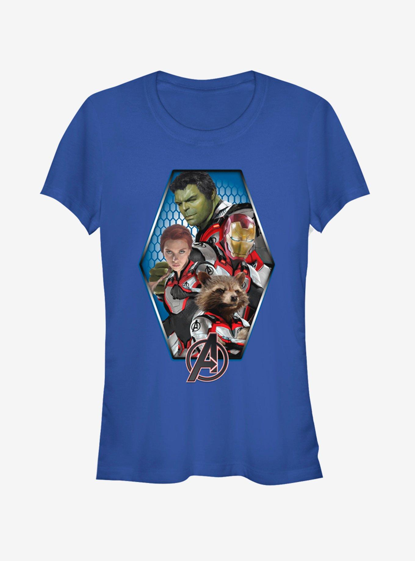 Marvel Avengers: Endgame Hexagon Avenged Girls Royal Blue T-Shirt, ROYAL, hi-res