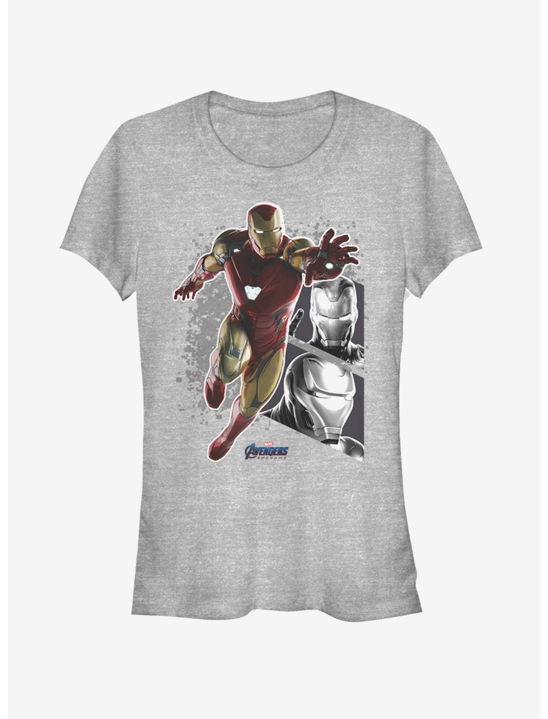 Marvel Avengers: Endgame Iron Man Panels Girls Heathered T-Shirt, ATH HTR, hi-res