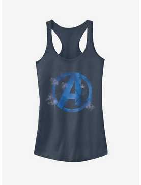 Marvel Avengers: Endgame Avengers Spray Logo Girls Indigo Tank Top, , hi-res