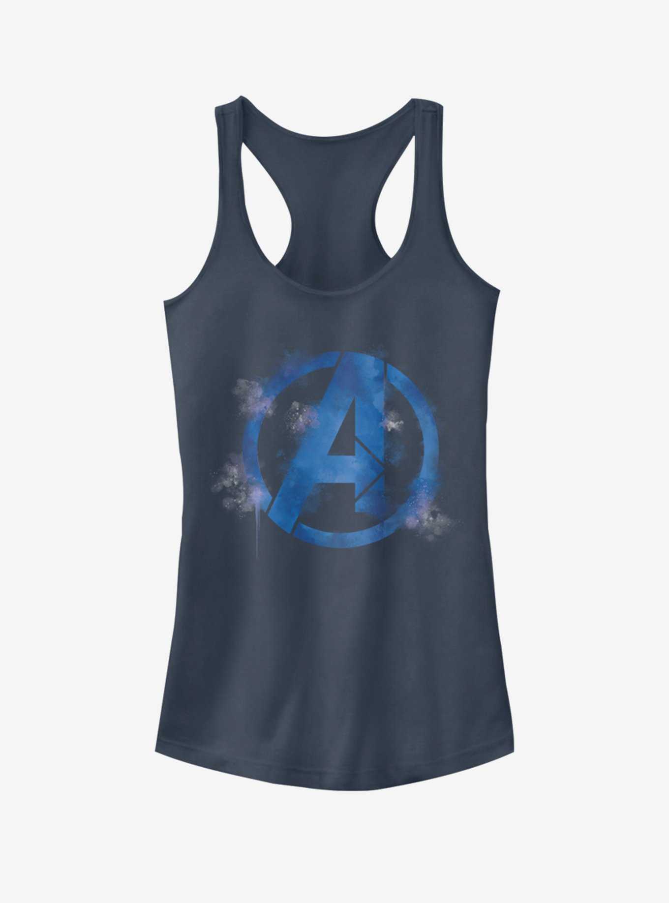 Marvel Avengers: Endgame Avengers Spray Logo Girls Indigo Tank Top, , hi-res