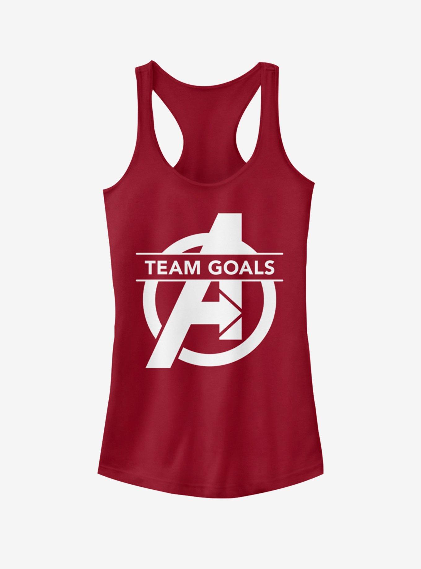 Marvel Avengers: Endgame Team Goals Girls Scarlet Tank Top, , hi-res