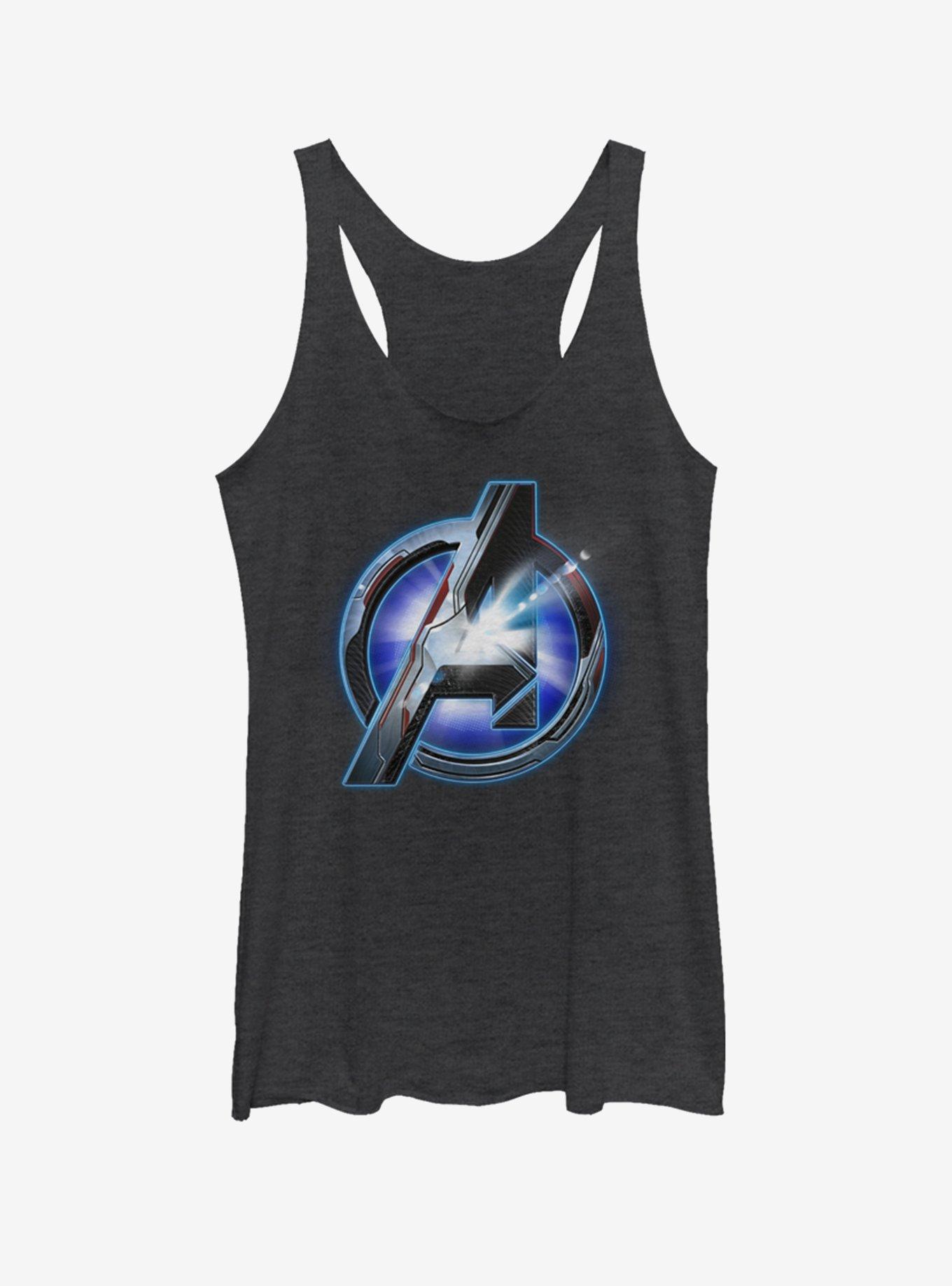 Marvel Avengers: Endgame Logo Shine Girls Black Heathered Tank Top, , hi-res