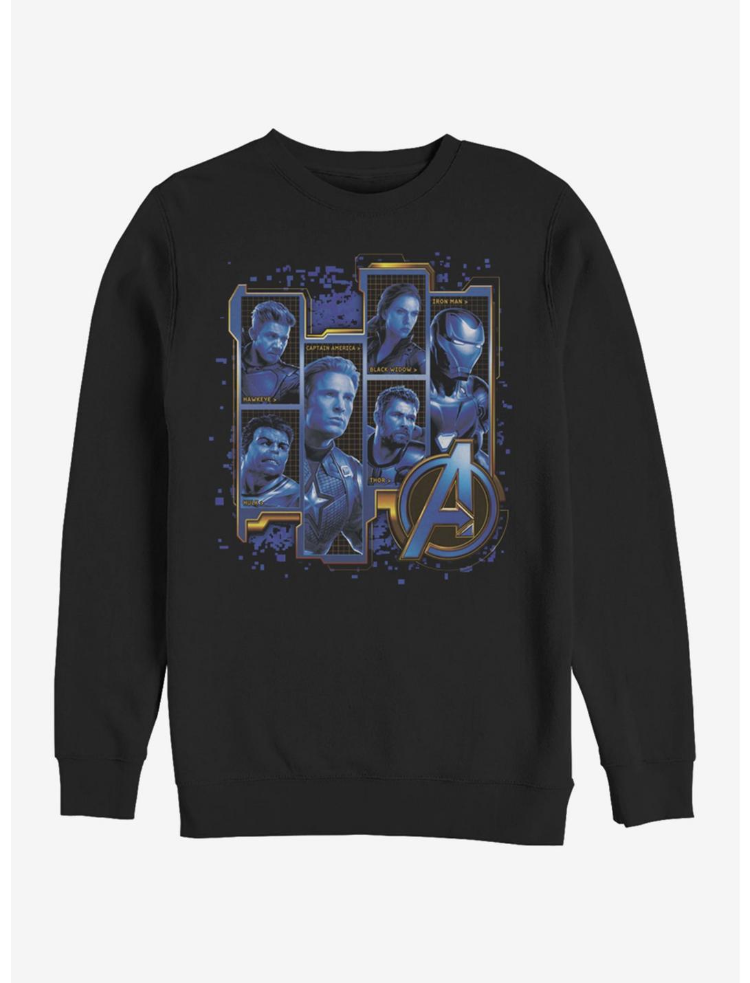 Marvel Avengers: Endgame Blue Box Up Sweatshirt, BLACK, hi-res