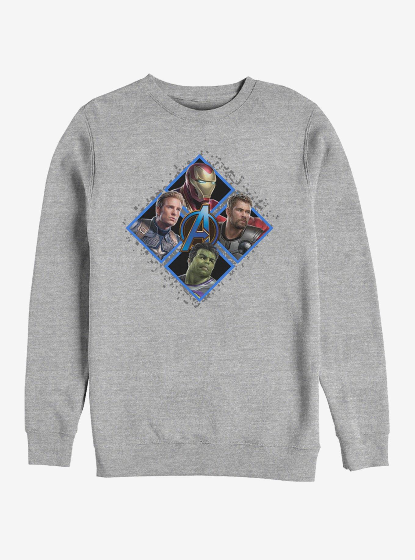 Marvel Avengers: Endgame Square Box Heathered Sweatshirt, ATH HTR, hi-res