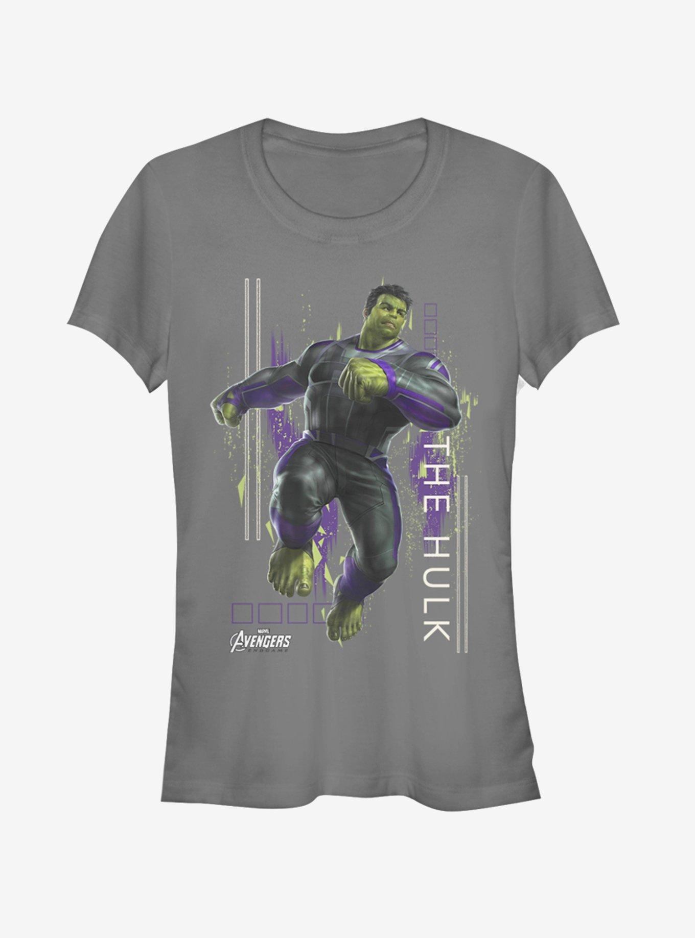 Marvel Avengers: Endgame Hulk Motion Girls Charcoal Grey T-Shirt, , hi-res