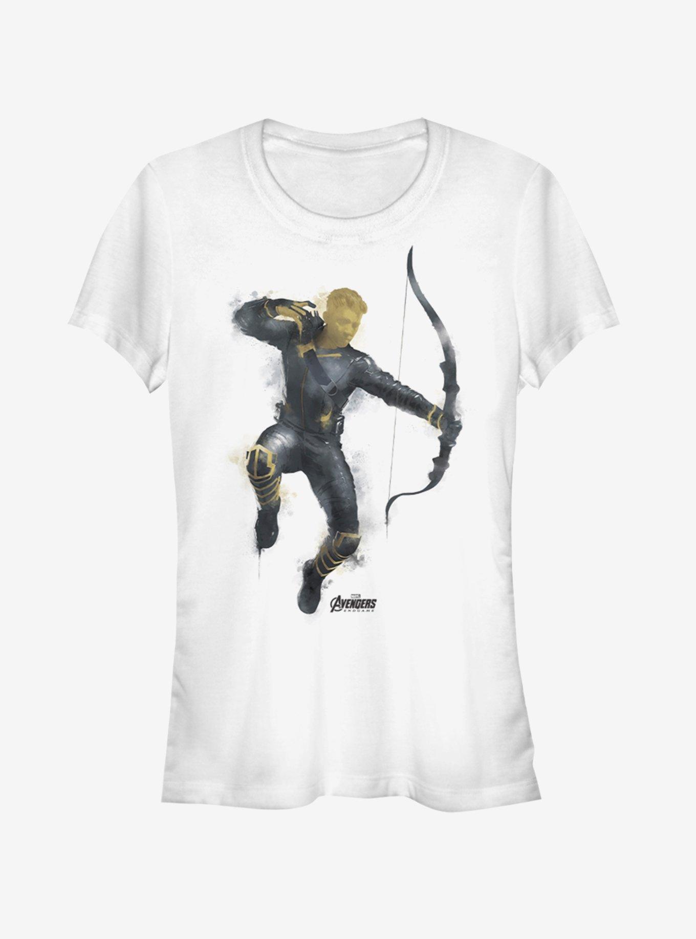 Marvel Avengers: Endgame Painted Hawkeye Girls White T-Shirt, , hi-res