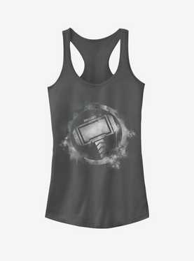 Marvel Avengers: Endgame Thor Spray Logo Girls Charcoal Grey Tank Top, , hi-res