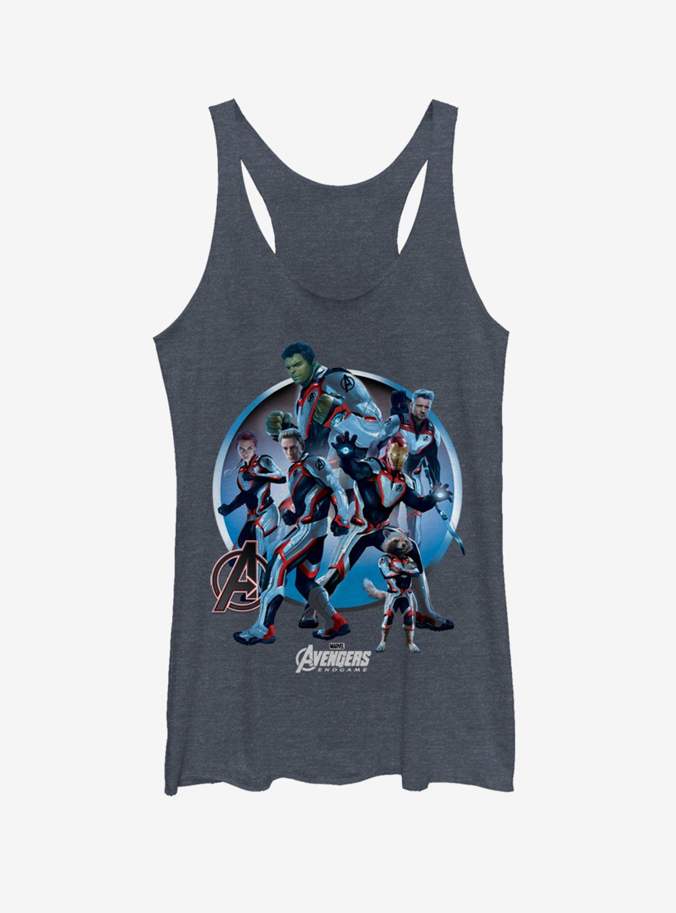 Marvel Avengers: Endgame Unite Girls Navy Blue Heathered Tank Top, , hi-res
