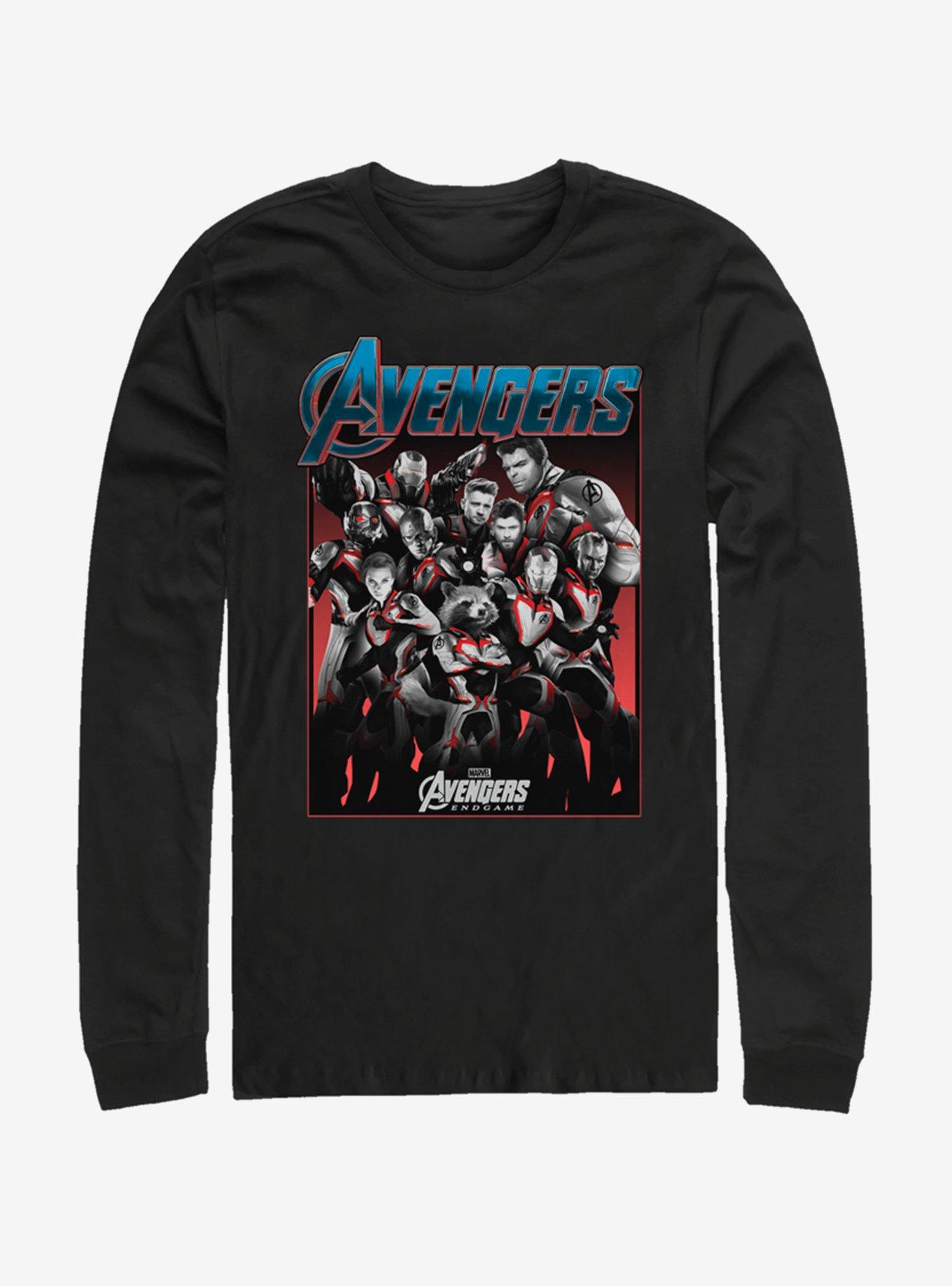 Marvel Avengers: Endgame Group Shot Long-Sleeve T-Shirt, BLACK, hi-res