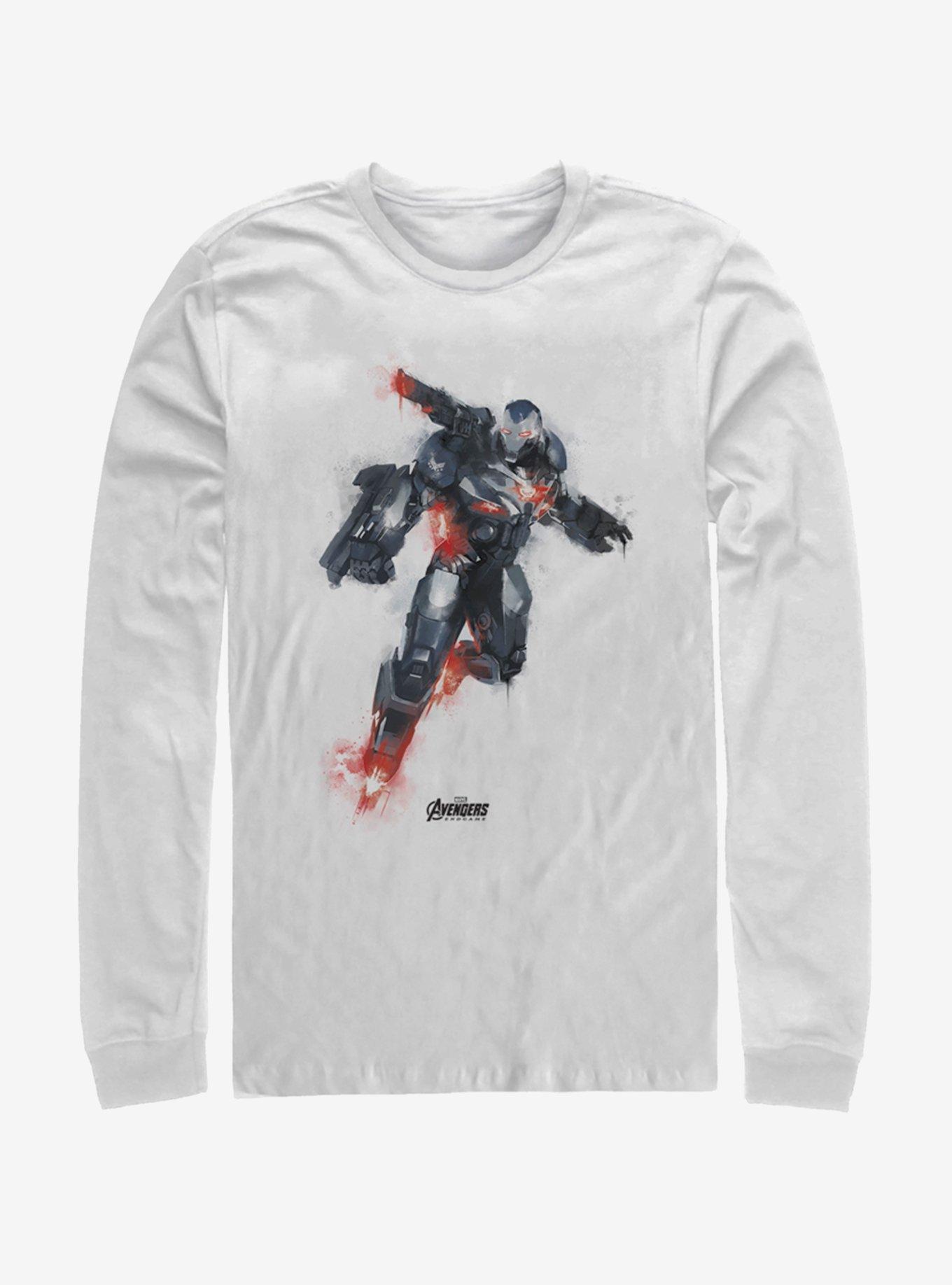 Marvel Avengers: Endgame War Machine Paint White Long-Sleeve T-Shirt, , hi-res