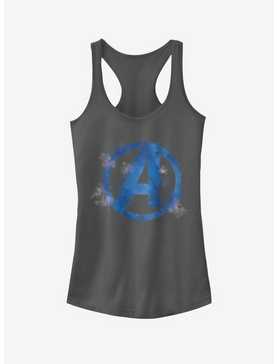 Marvel Avengers: Endgame Avengers Spray Logo Girls Charcoal Grey Tank Top, , hi-res