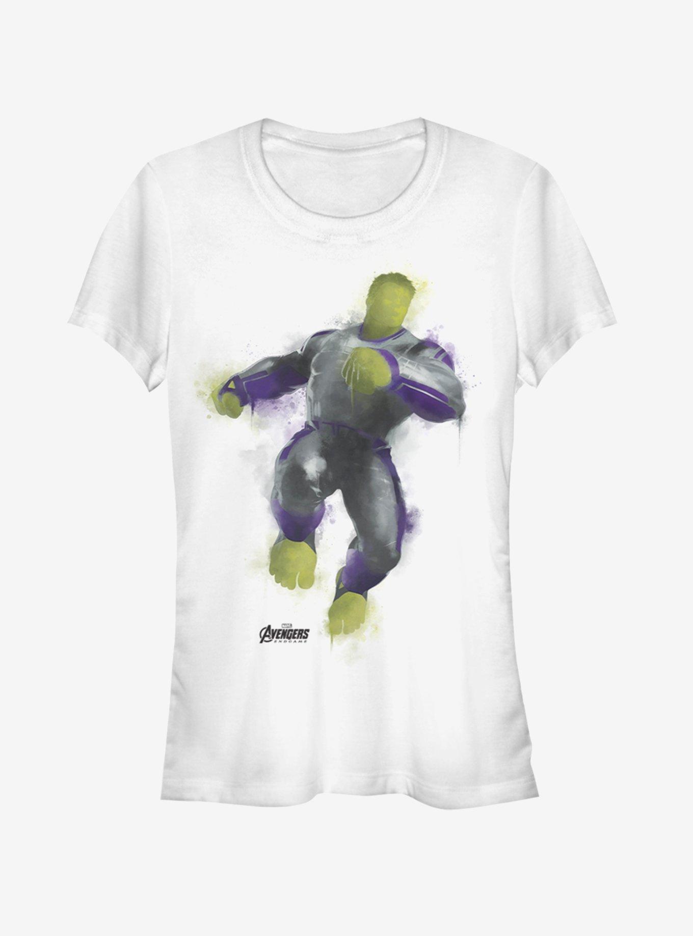 Marvel Avengers: Endgame Hulk Painted Girls White T-Shirt, WHITE, hi-res