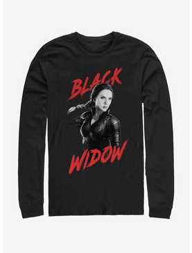 Marvel Avengers: Endgame High Contrast Black Widow Long-Sleeve T-Shirt, , hi-res