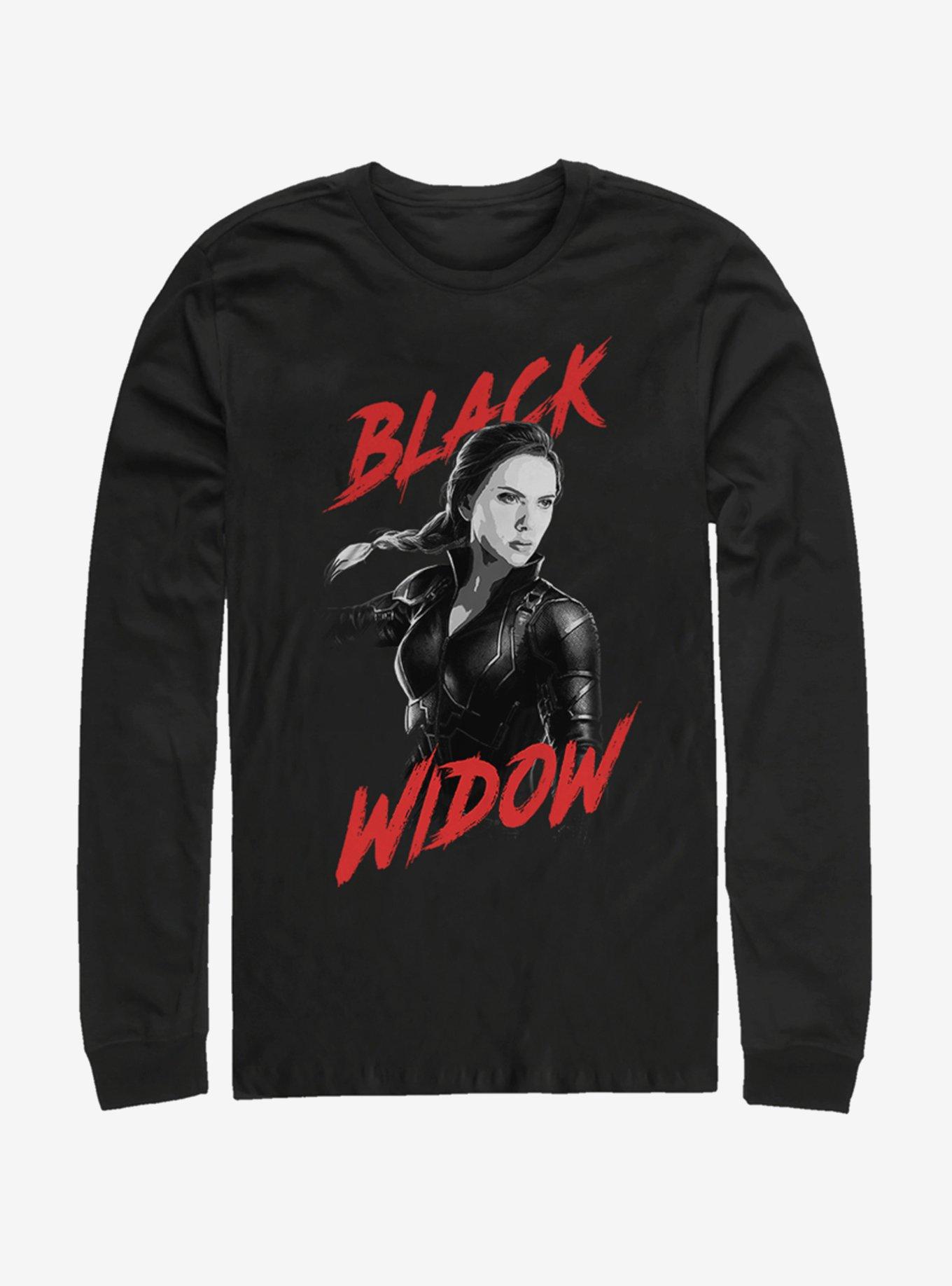 Marvel Avengers: Endgame High Contrast Black Widow Long-Sleeve T-Shirt, , hi-res
