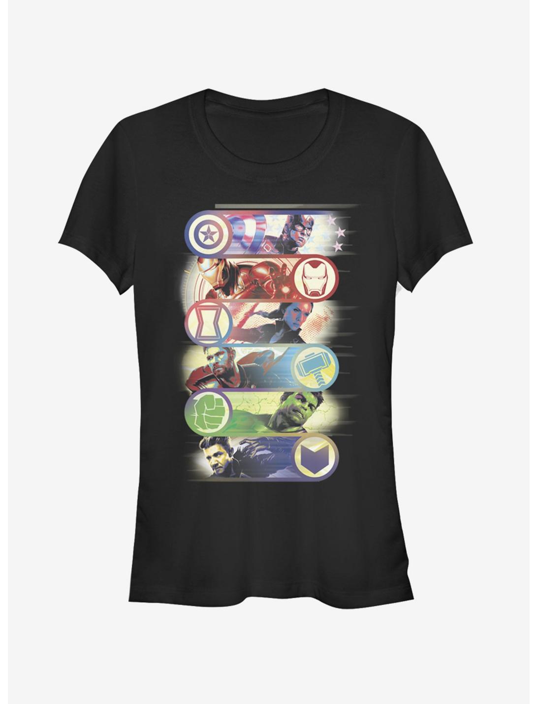 Marvel Avengers: Endgame Avengers Group Badge Girls T-Shirt, BLACK, hi-res