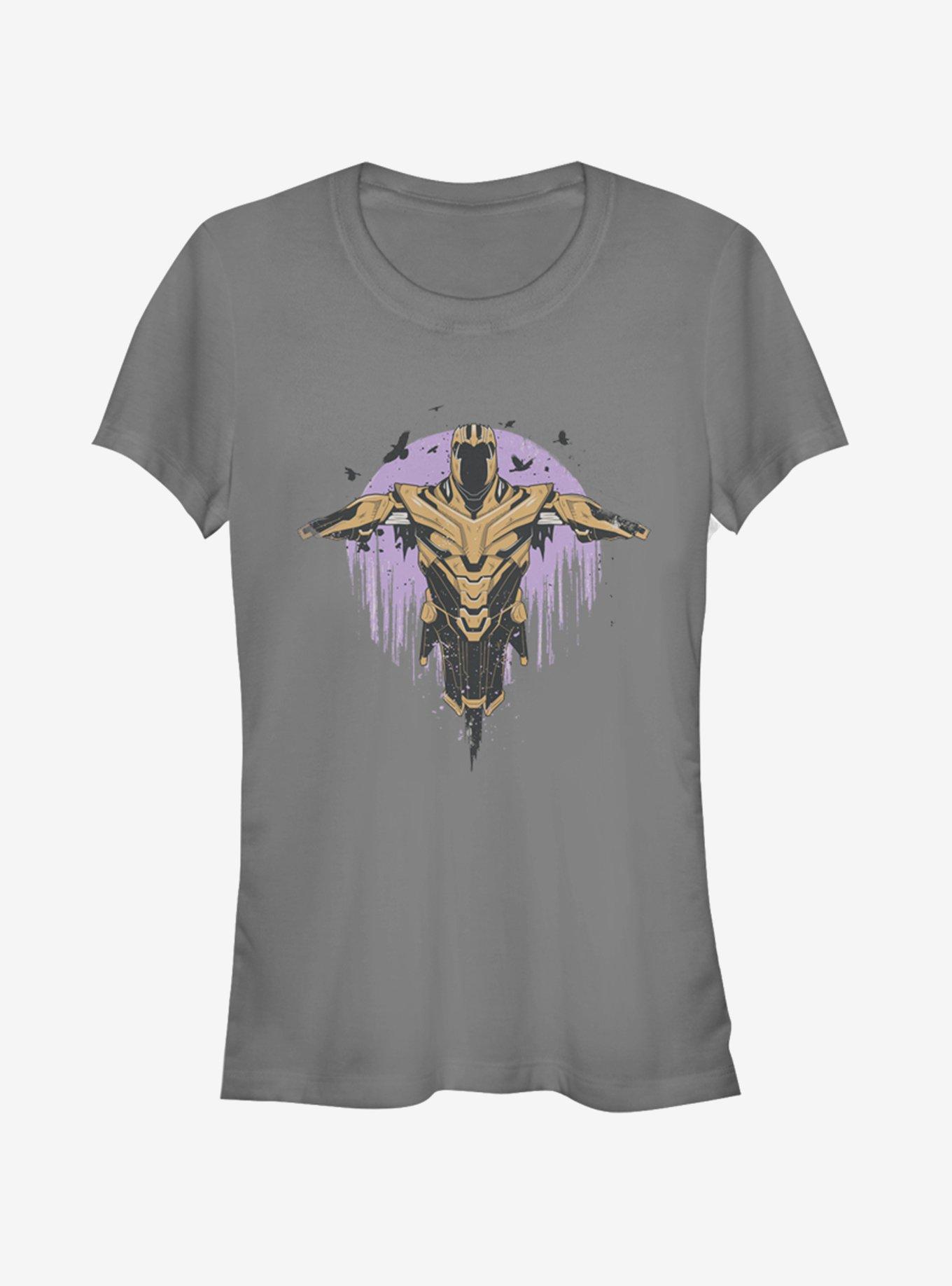 Marvel Avengers: Endgame Scarecrow Thanos Girls Charcoal Grey T-Shirt