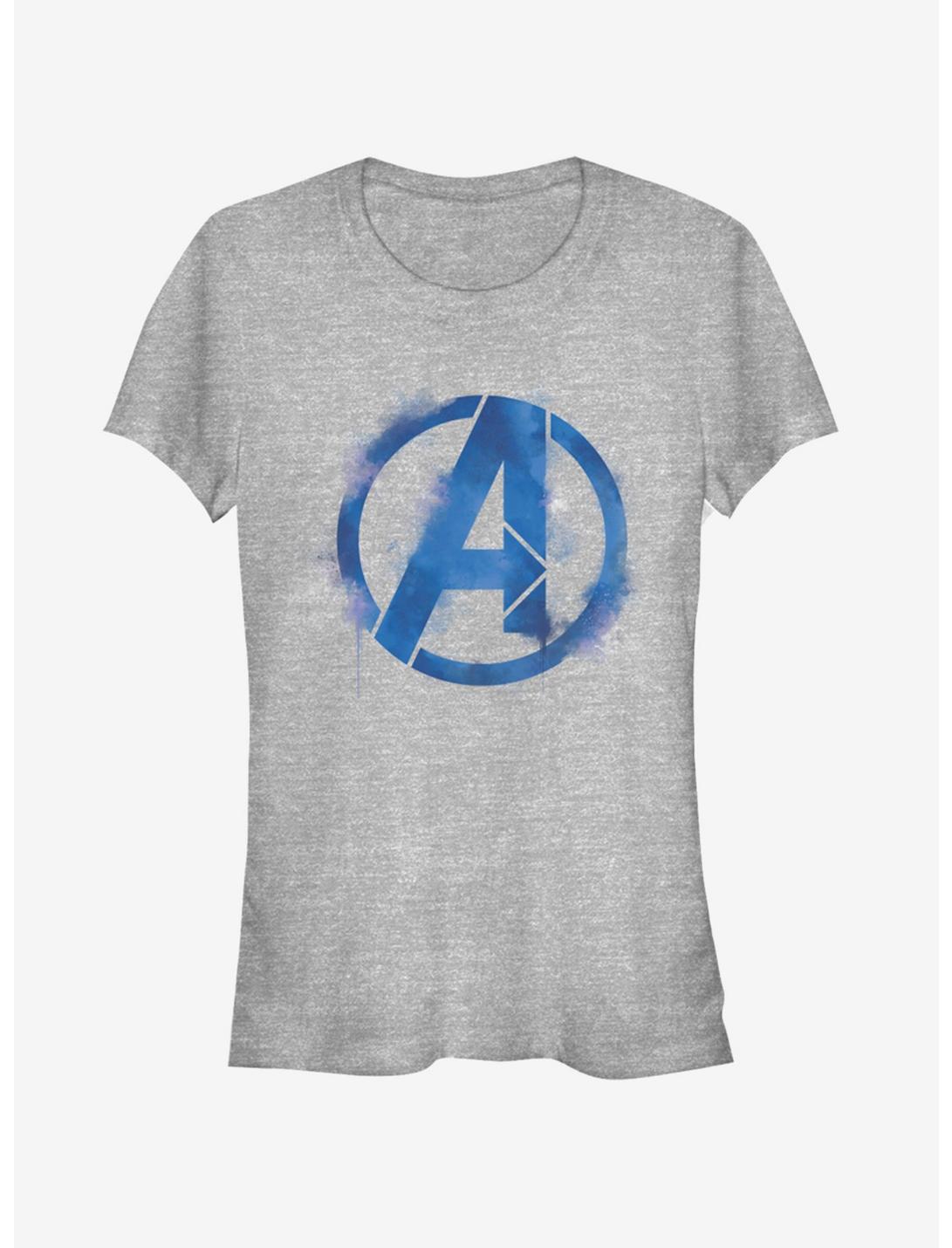 Marvel Avengers: Endgame Avengers Spray Logo Girls Heathered T-Shirt, ATH HTR, hi-res