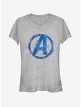 Marvel Avengers: Endgame Avengers Spray Logo Girls Heathered T-Shirt, ATH HTR, hi-res