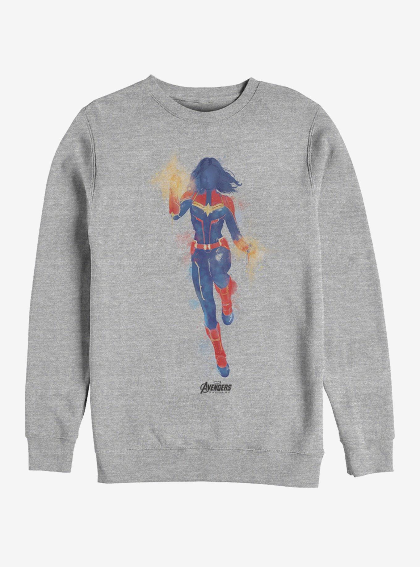 Marvel Avengers: Endgame Marvel Painted Heathered Sweatshirt, ATH HTR, hi-res