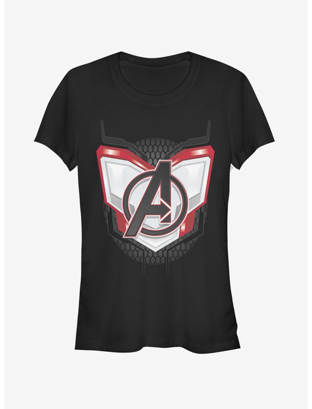 Marvel Avengers: Endgame Logo Armor Girls T-Shirt, BLACK, hi-res