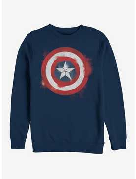 Marvel Avengers: Endgame Captain America Spray Logo Navy Blue Sweatshirt, , hi-res