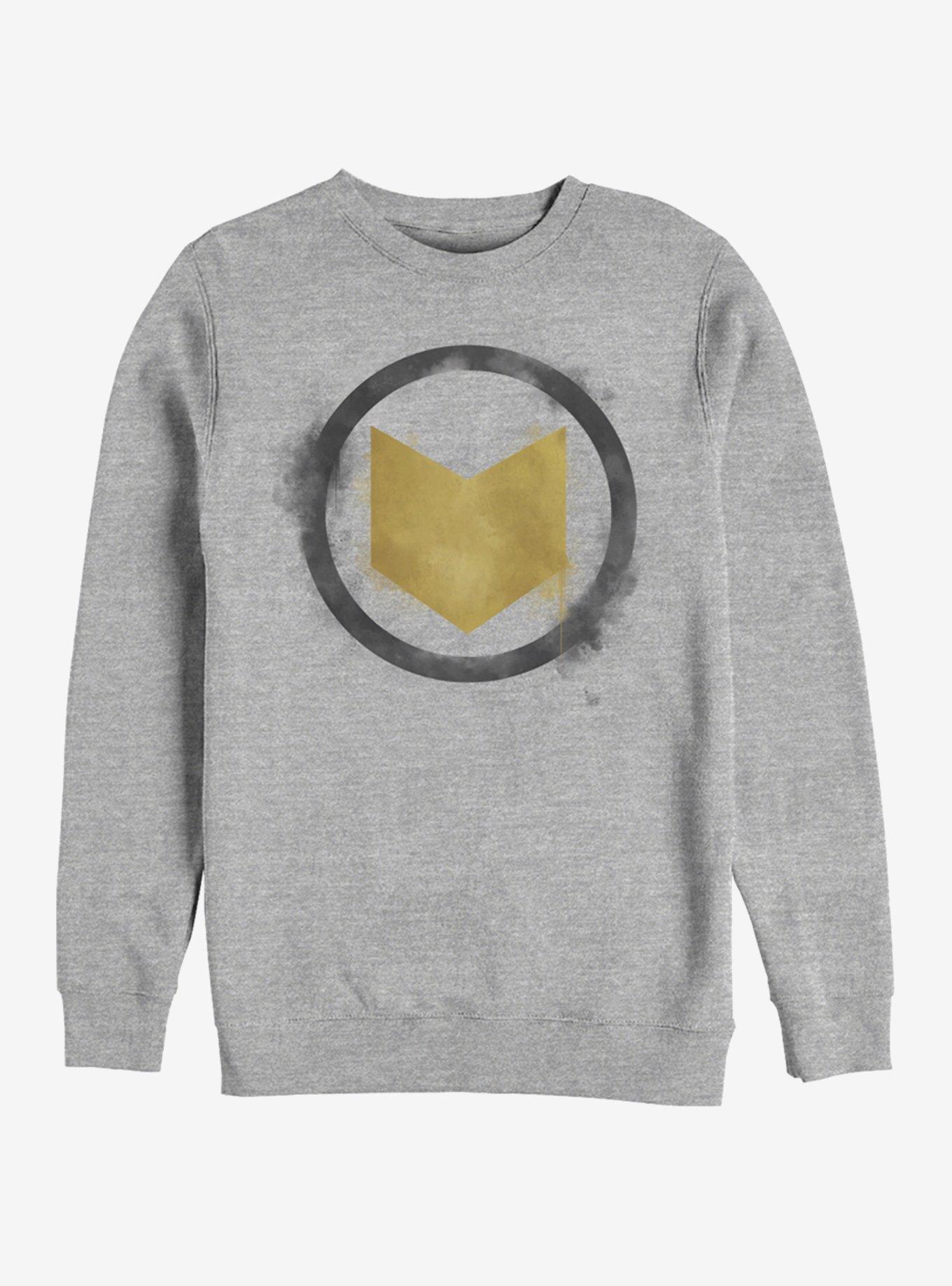 Marvel Avengers: Endgame Hawkeye Spray Logo Heathered Sweatshirt, , hi-res