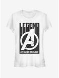 Marvel Avengers: Endgame Avengers Legends Girls White T-Shirt, WHITE, hi-res